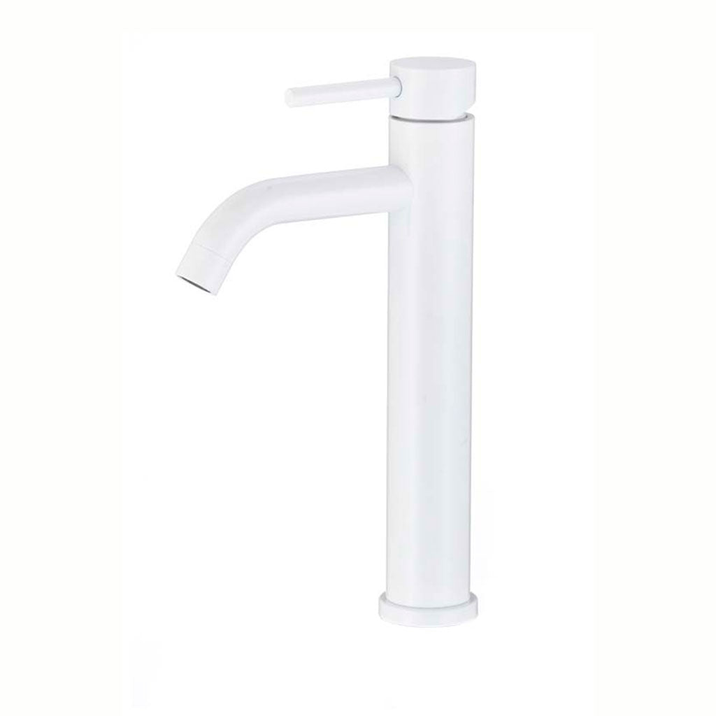 Grifo de lavabo alto para pica monomando blanco - Serie Jabalon