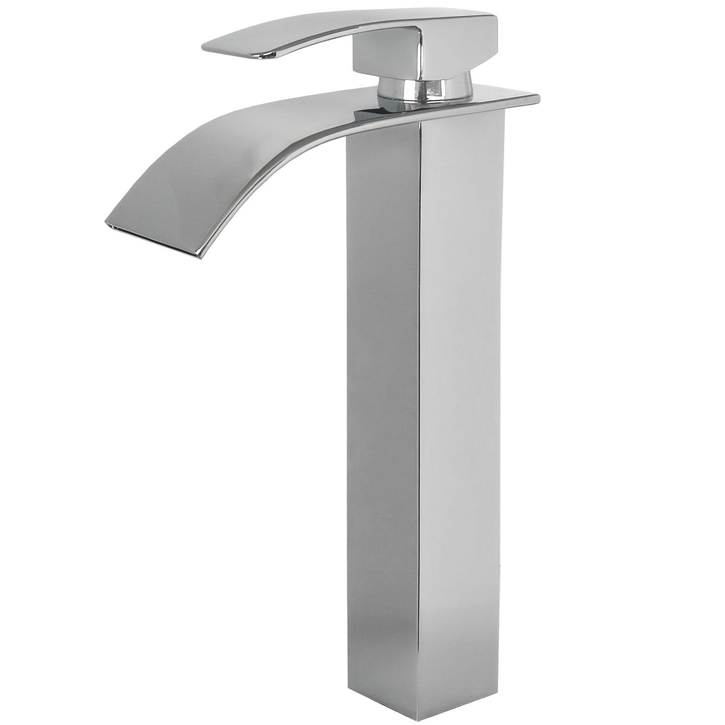 Grifo de lavabo alto para pica monomando cascada cromado - Serie Aljibe