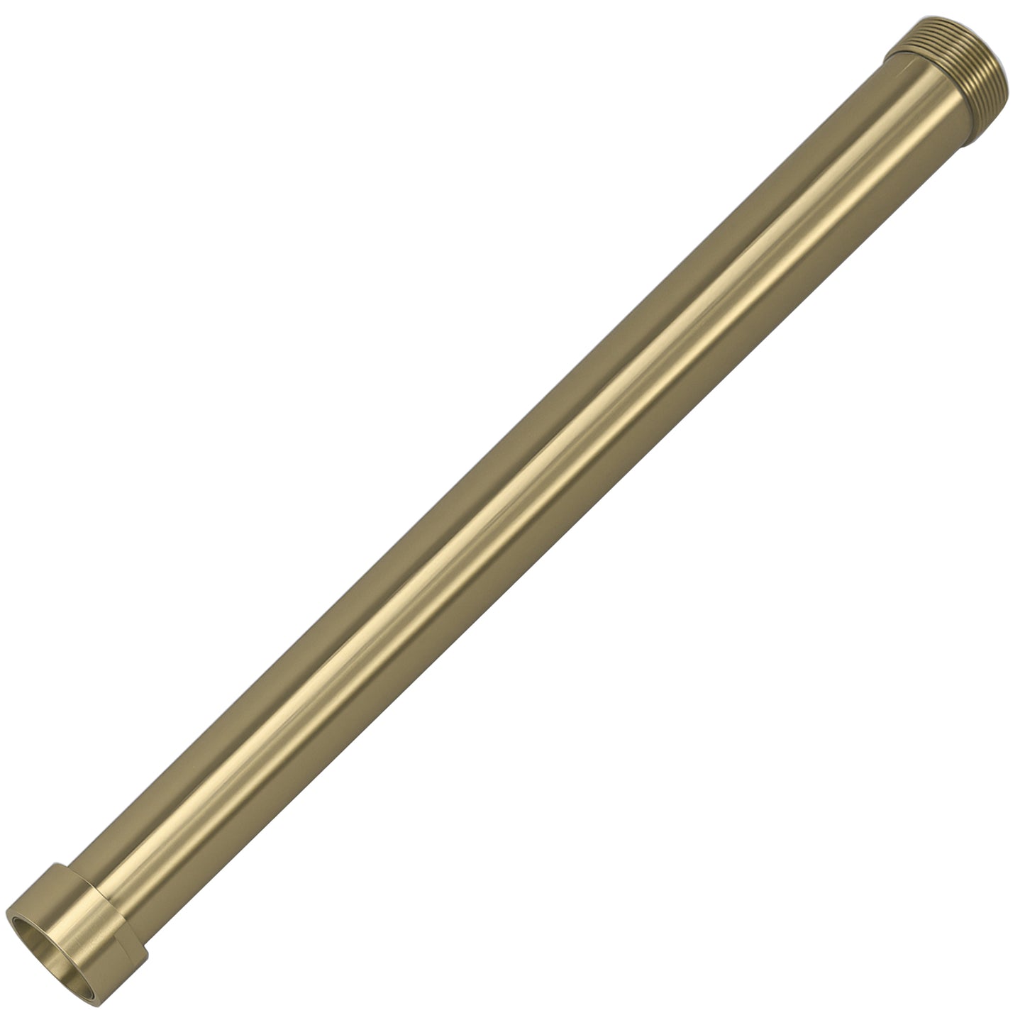 Tubo alargador ducha dorado cepillado 30 cm