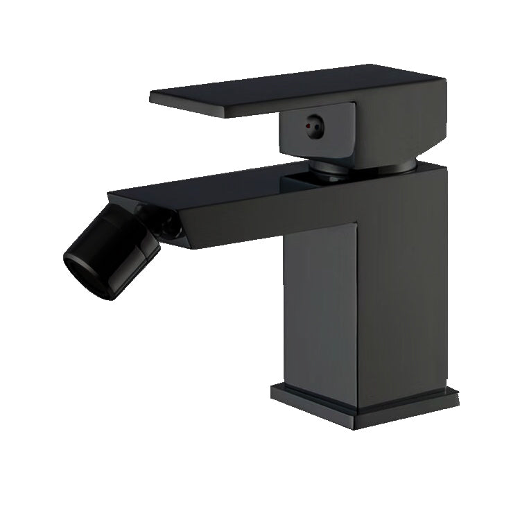 Grifo bidet monomando cuadrado negro mate - Serie Segura