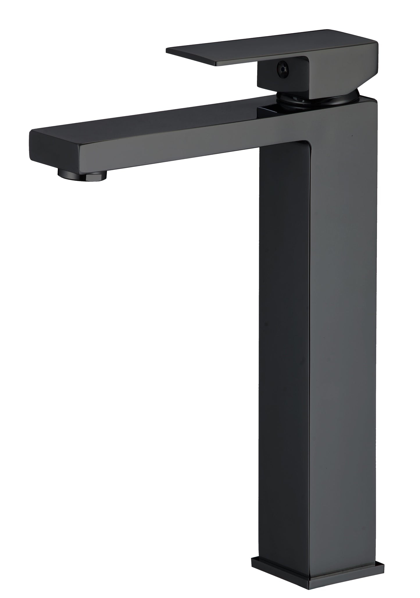 Grifo de lavabo alto para pica monomando cuadrada negro mate - Serie Segura