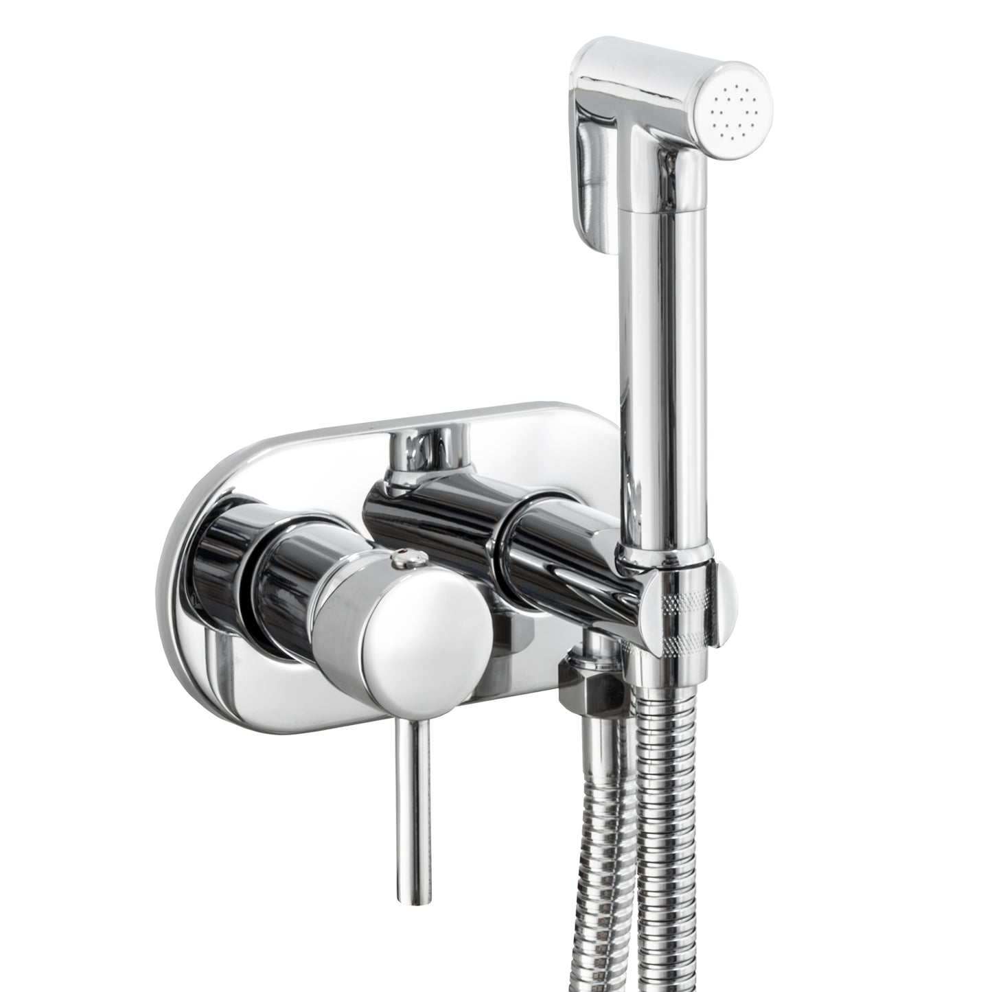Grifo de bidet empotrado redondo cromado - Serie Jucar