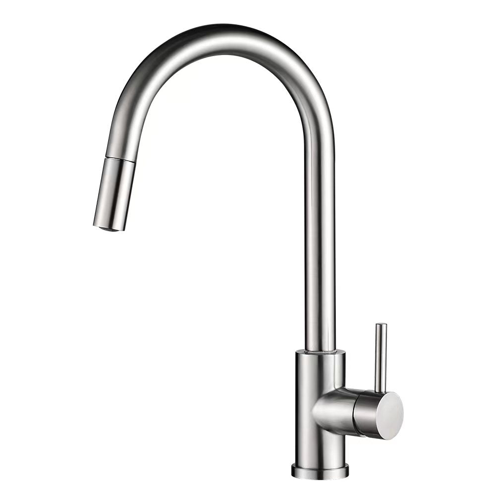 Grifo de cocina acero cepillado monomando extraíble - Serie Parana