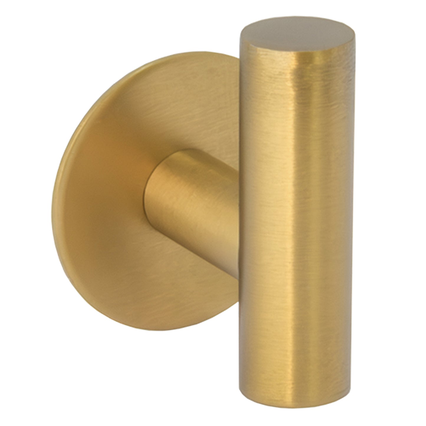 Percha redonda con adhesivo pegada oro mate con protección PVD