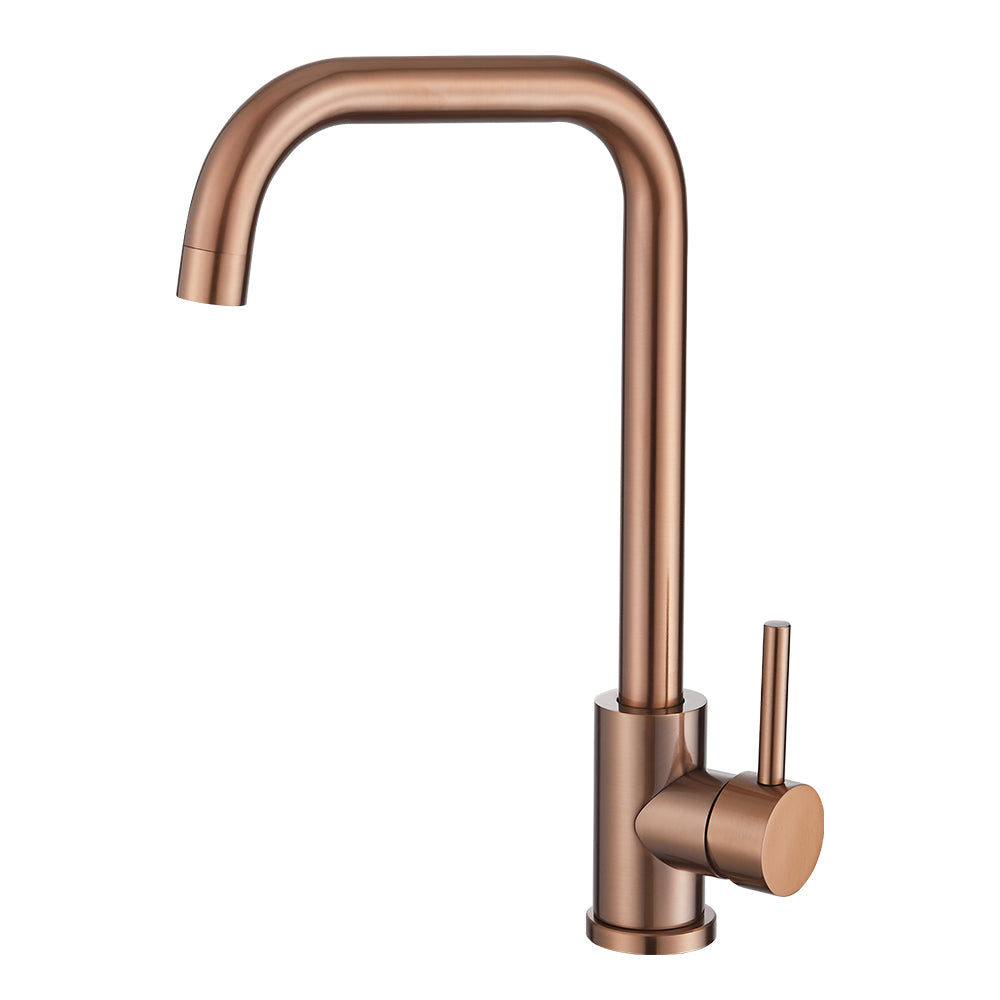 Grifo de cocina caño en C monomando giratorio rosa - Serie Zancara