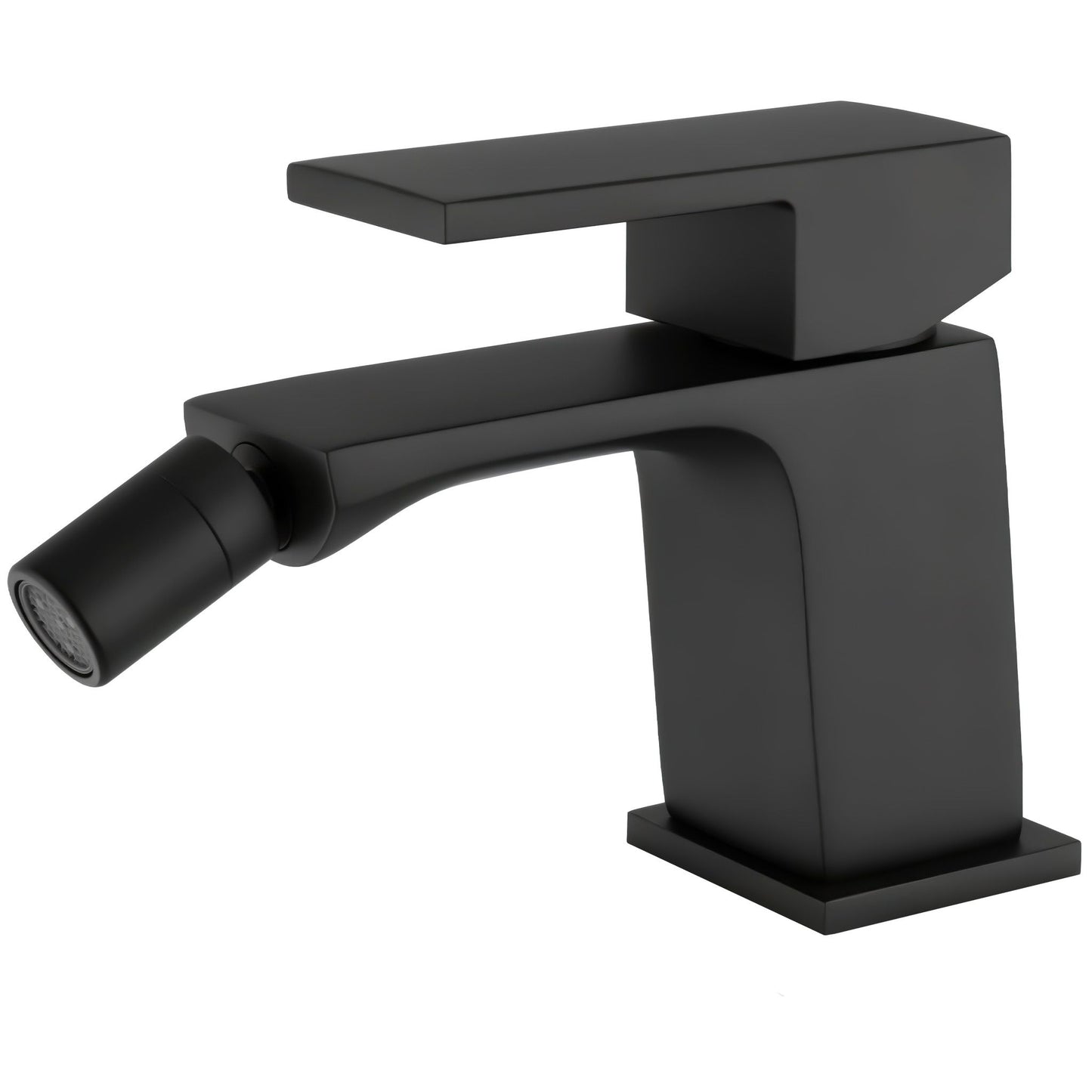 Grifo de bidé cuadrado monomando negro mate - Serie Carrion