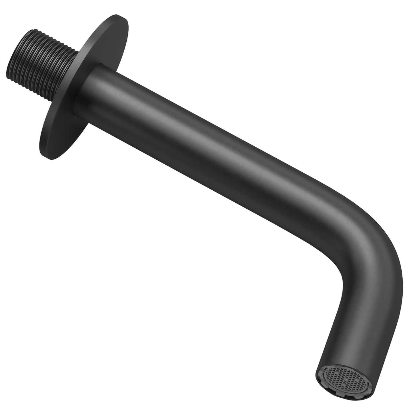 Caño redondo empotrado 15 cm negro mate para lavabo