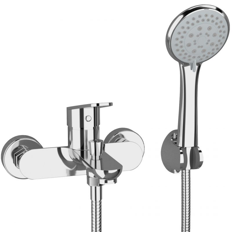 Grifo de bañera/ducha monomando cromado - Serie Pisuerga