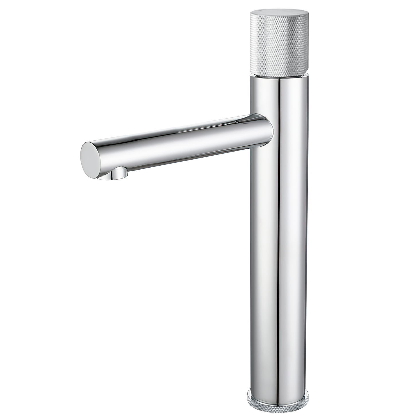 Grifo de lavabo alto para pica monomando caño recto maneta luxury cromado - Serie Bidasoa