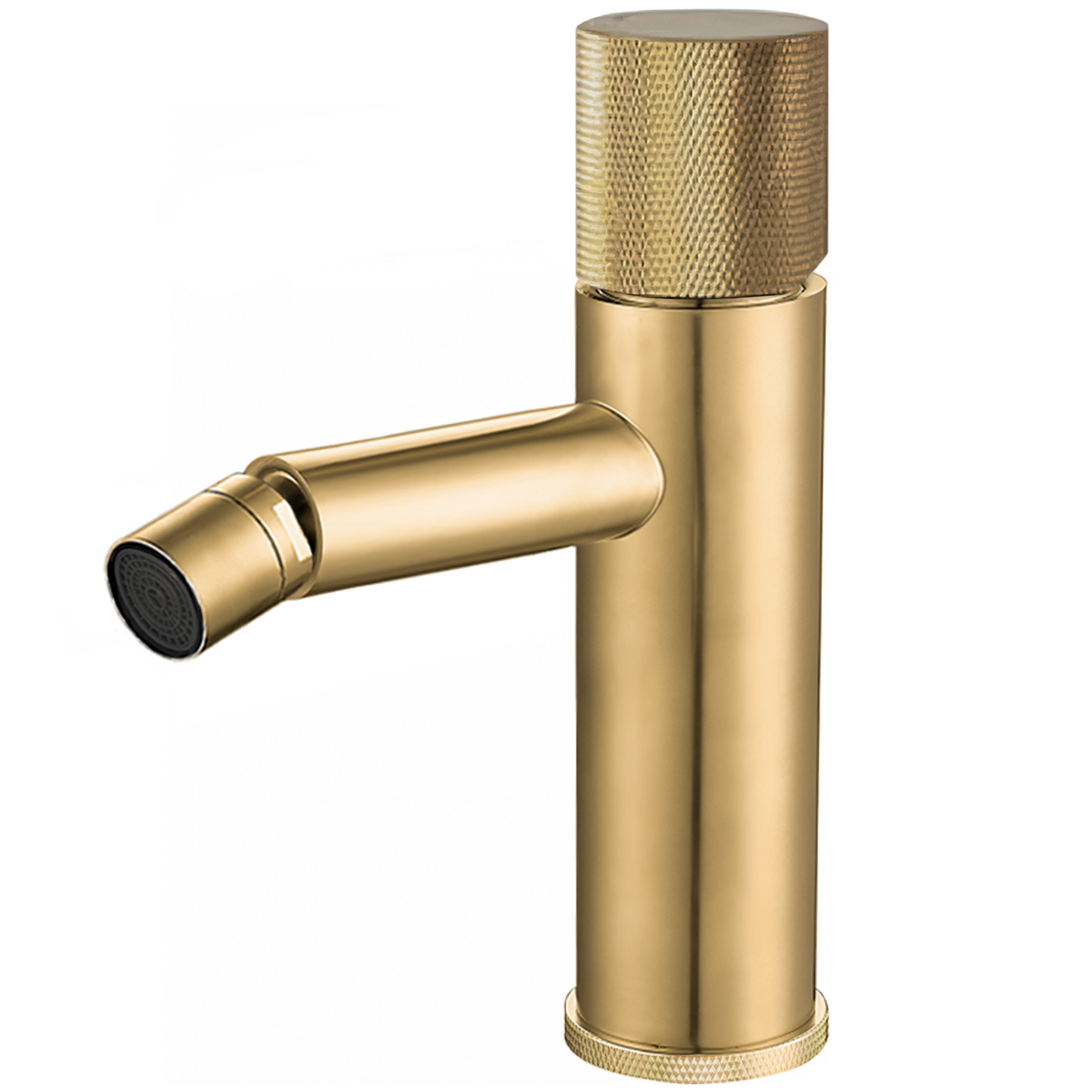 Grifo de bidé monomando caño recto maneta luxury oro mate con protección PVD - Serie Bidasoa