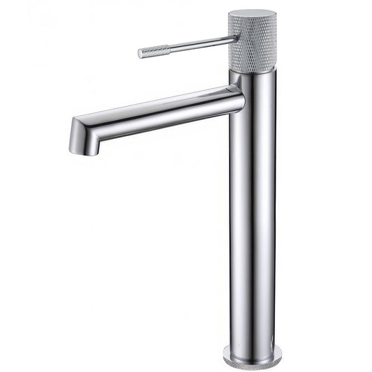 Grifo de lavabo monomando alto para pica caño recto acabado maneta luxury cromado - Serie Casares