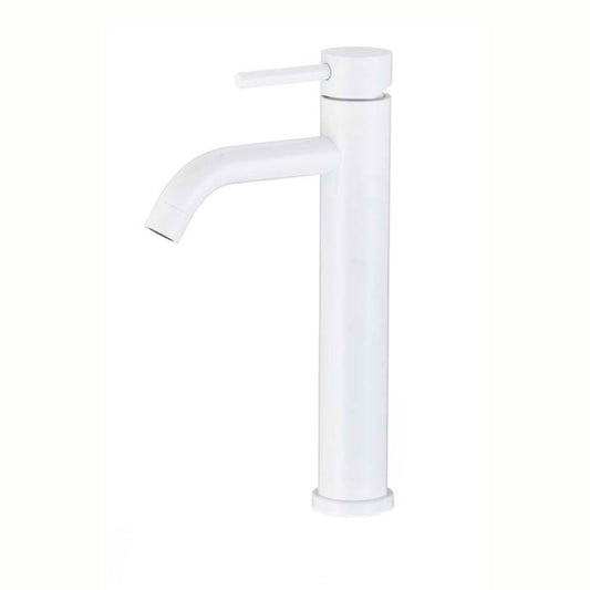 Grifo de lavabo alto para pica monomando blanco - Serie Jabalon