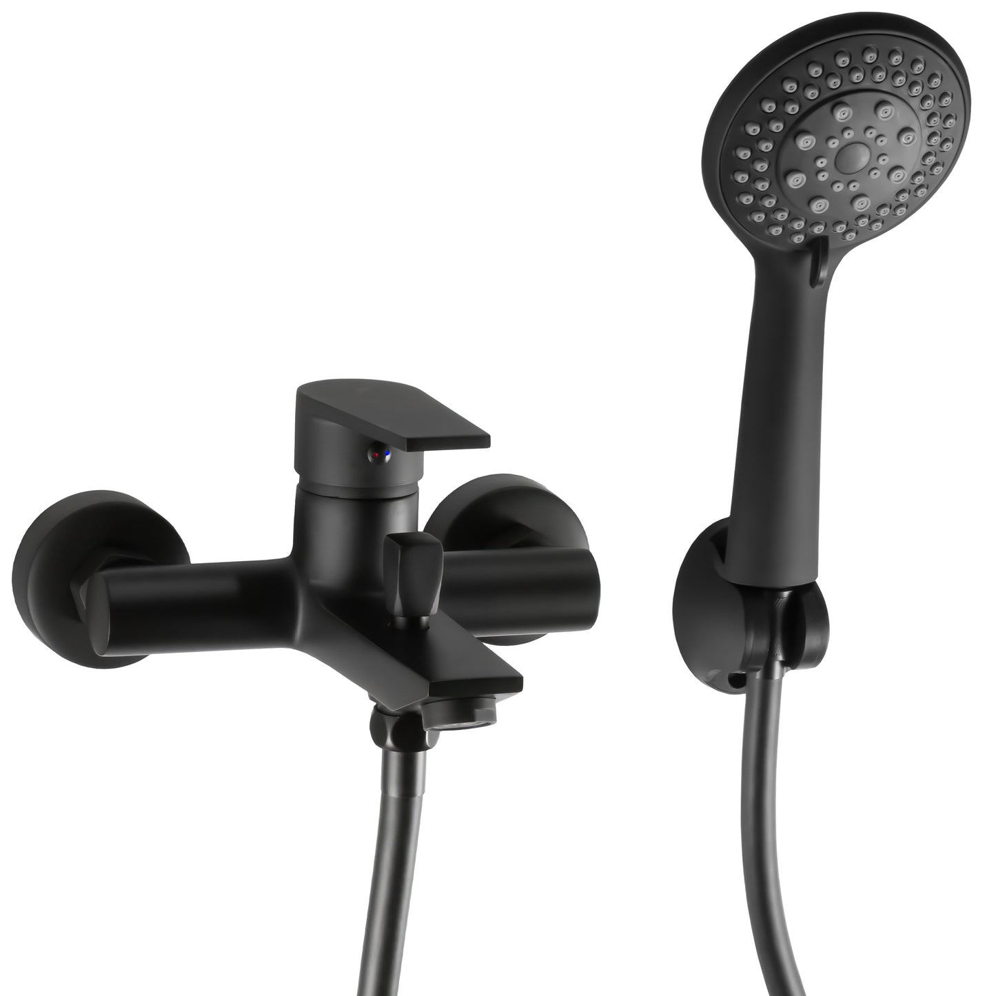 Grifo de bañera/ducha monomando negro mate - Serie Magro