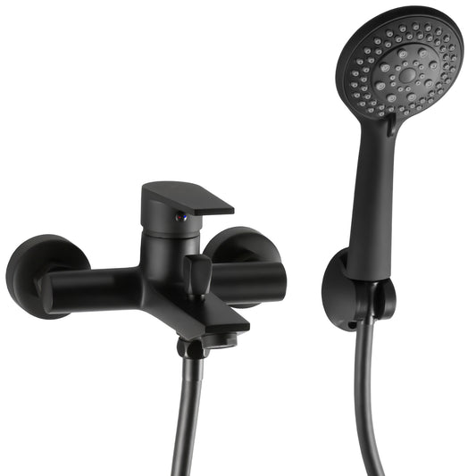 Grifo de bañera/ducha monomando negro mate - Serie Magro
