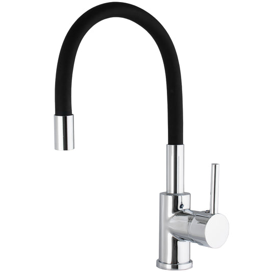 Grifo de cocina con caño flexible monomando cromado - serie Gaya