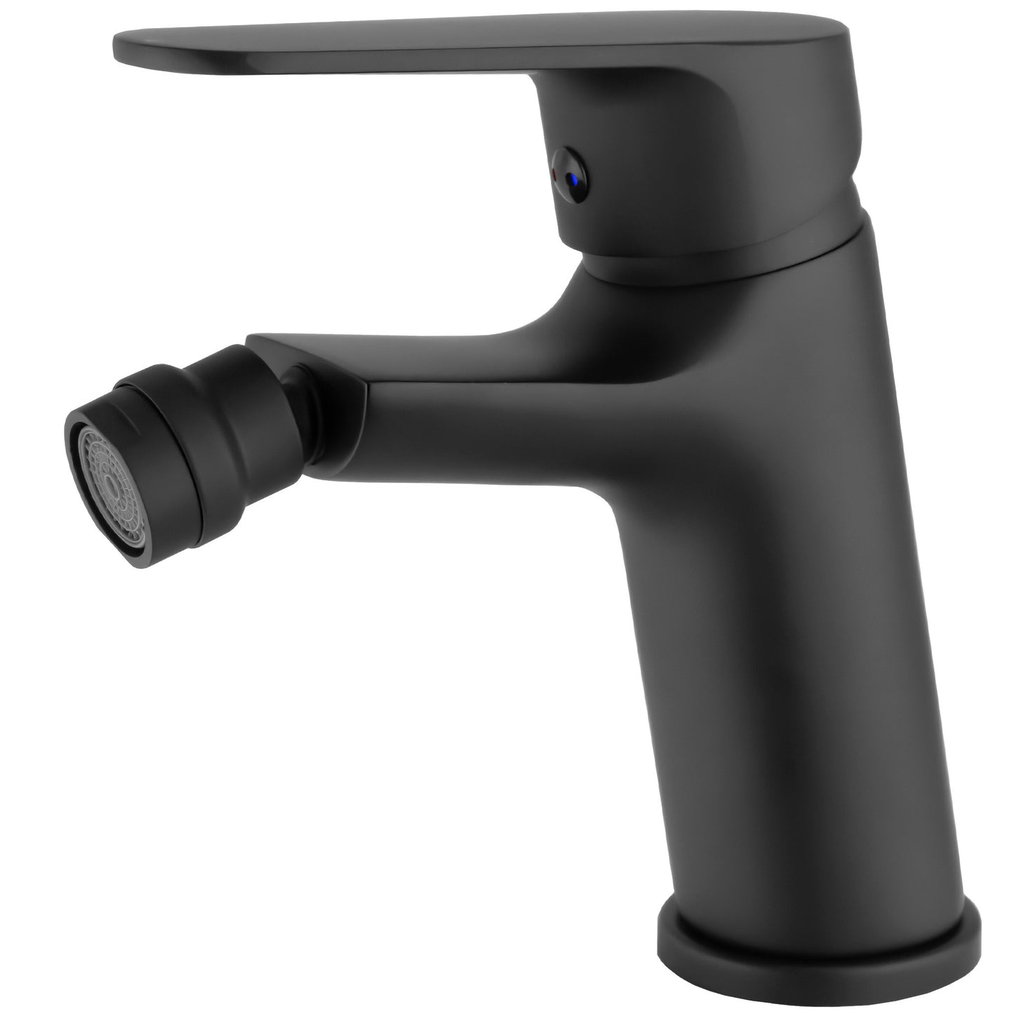 Grifo de bidé curvo monomando negro mate - Serie Pisuerga