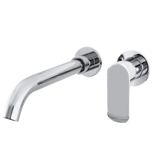 Grifo lavabo empotrado redondo monomando cromado con caño 21CM- Serie Tuejar