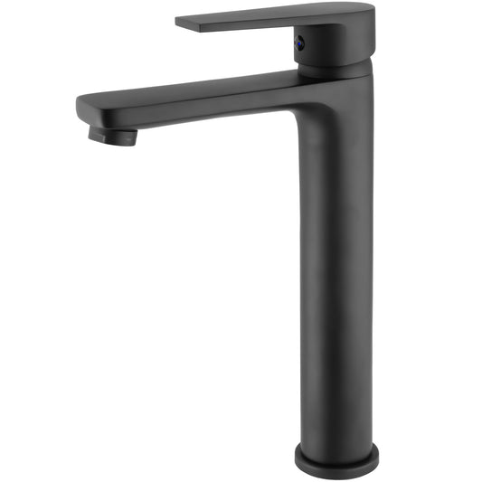 Grifo de lavabo alto para pica monomando en negro mate - Serie Magro