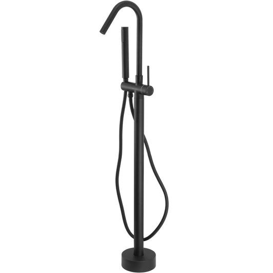Grifo de bañera exenta redondo negro mate - Serie Sella