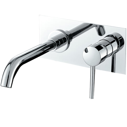 Grifo de lavabo empotrado redondo monomando cromado - Serie Jucar