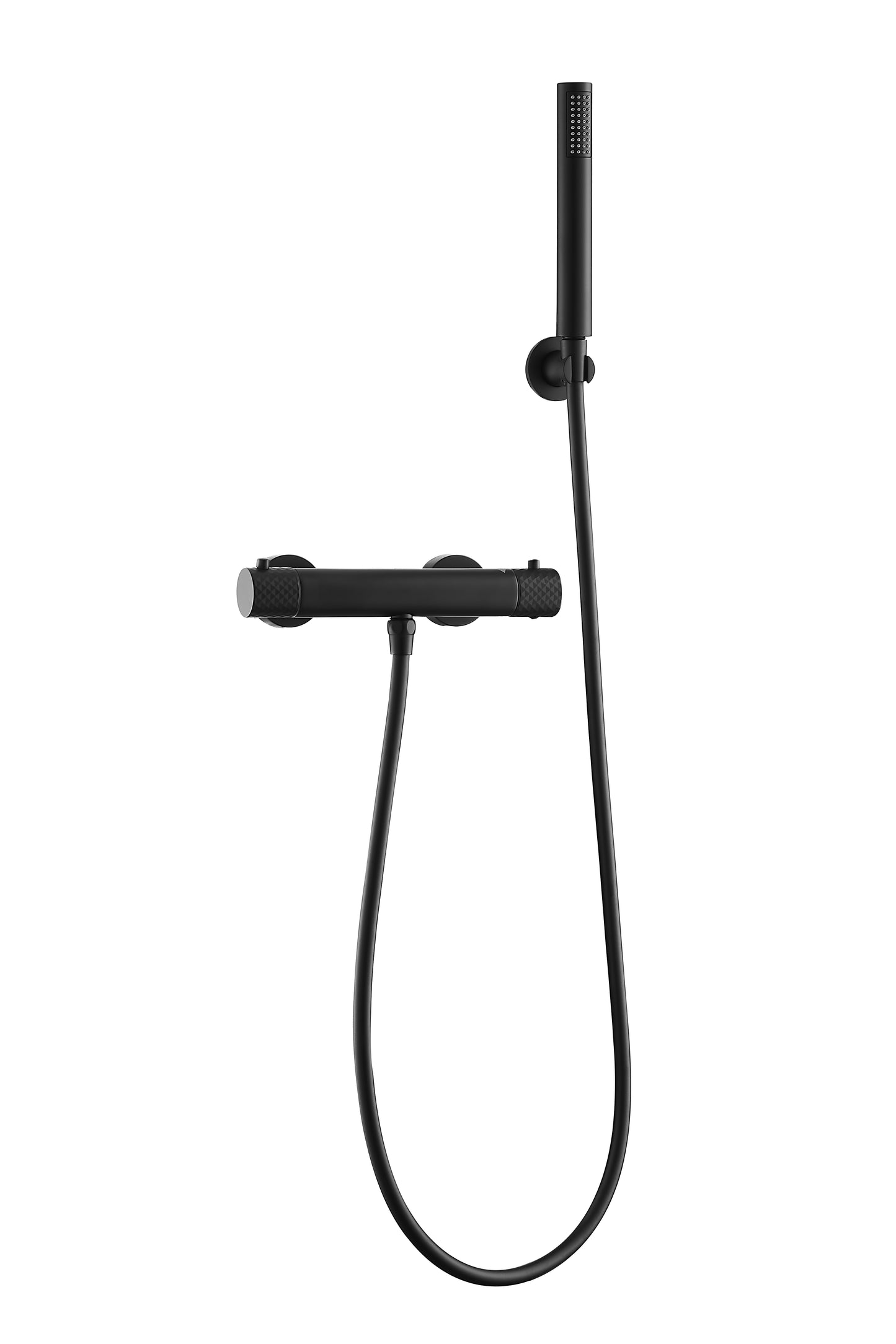 Grifo de ducha termostático negro mate maneta luxury - Serie Birim