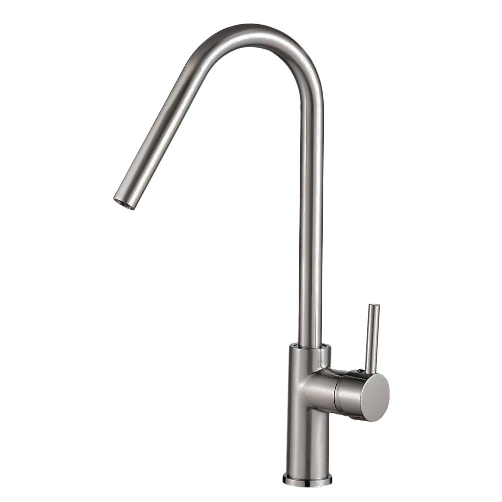 Grifo de cocina monomando acero cepillado - Serie Misuri