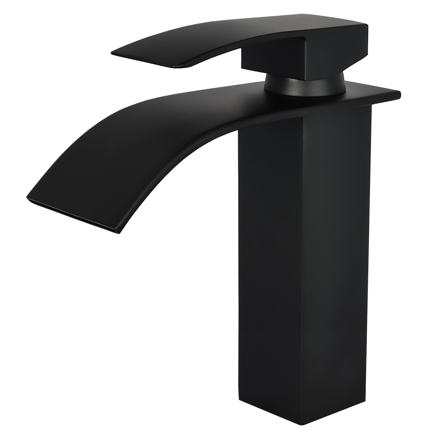 Grifo de lavabo monomando cascada negro mate - Serie Aljibe