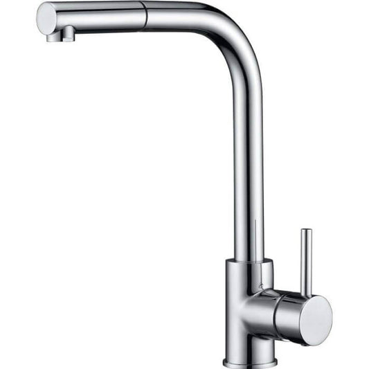 Grifo de cocina extraíble redondo cromado - Serie Amur