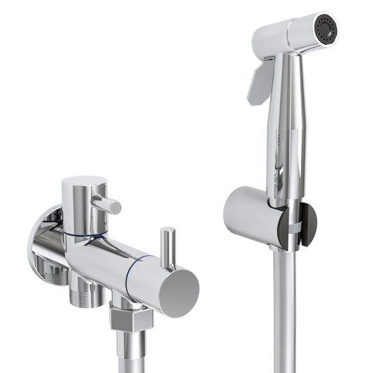 Grifo de bidet empotrado redondo 1 vía agua fría cromado - Serie Cabriel