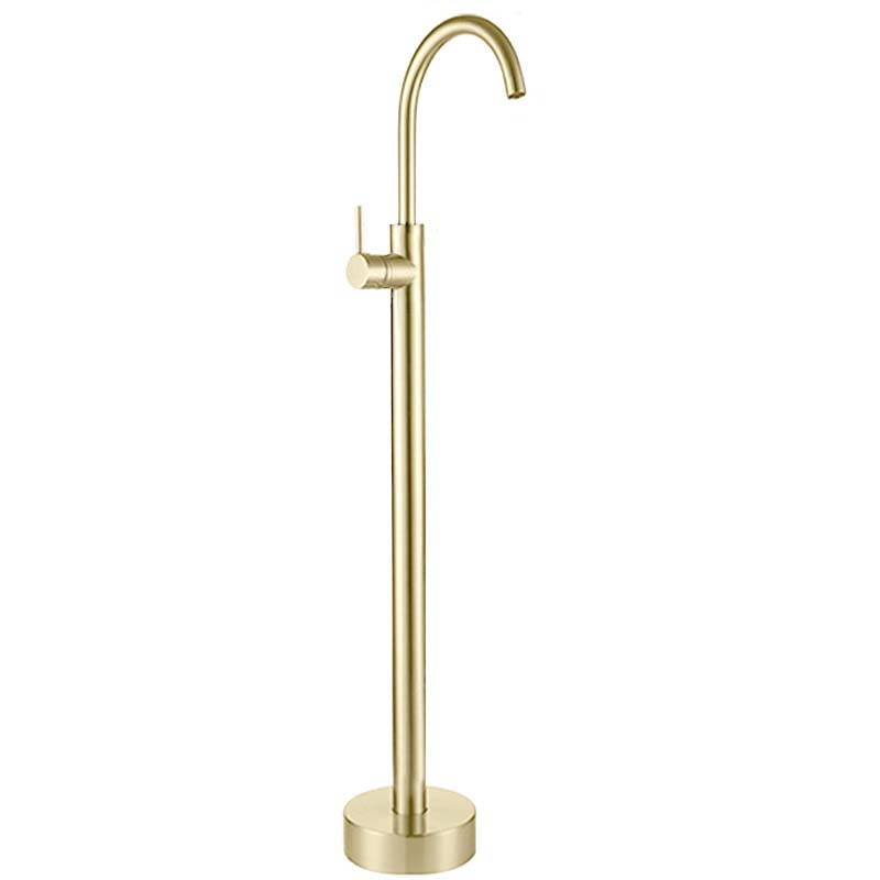 Grifo tótem de lavabo exenta/ bañera dorado cepillado monomando - Serie Ebro
