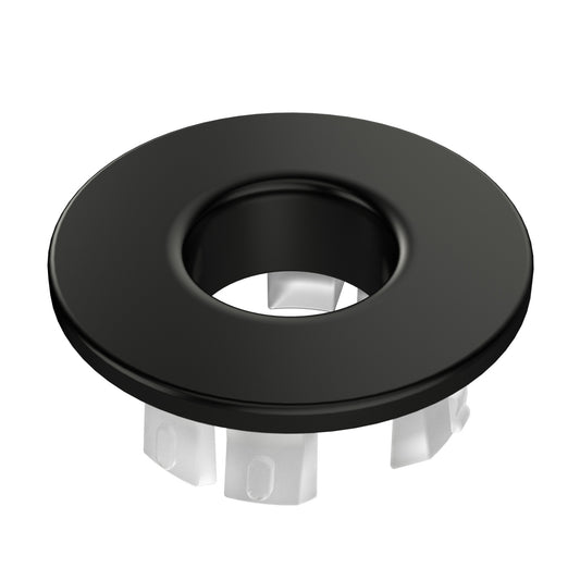 Embellecedor rebosadero lavabo color negro mate