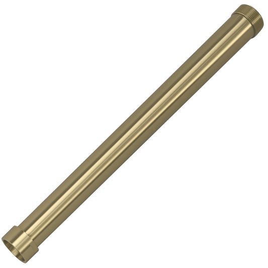 Tubo alargador ducha dorado cepillado 30 cm