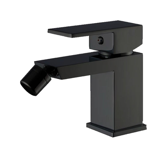 Grifo bidet monomando cuadrado negro mate - Serie Segura