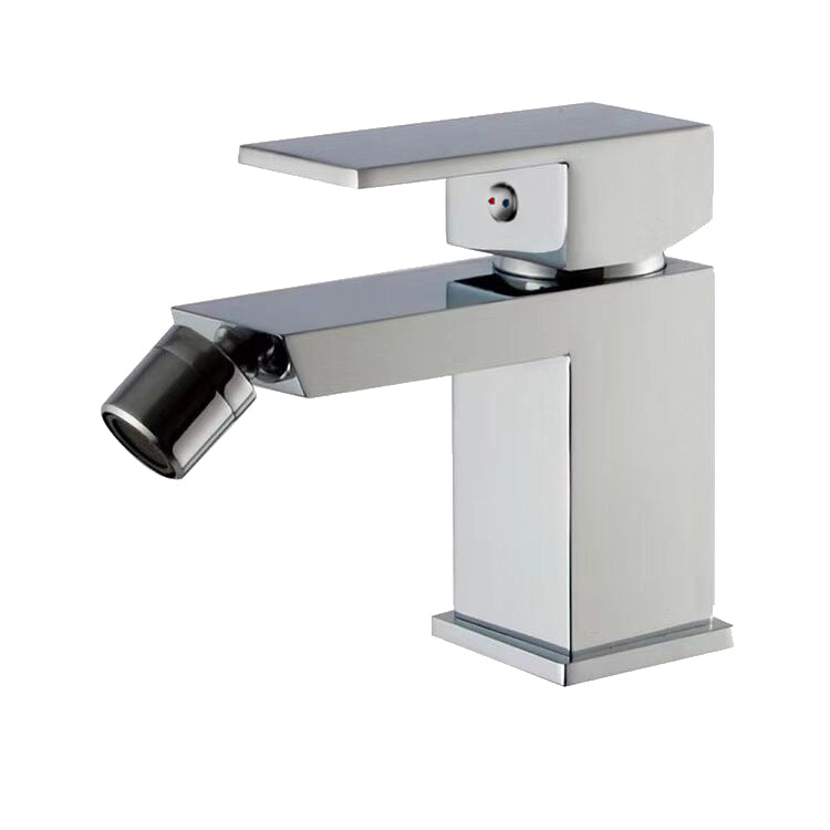 Grifo de bidet monomando cuadrado cromado - Serie Segura
