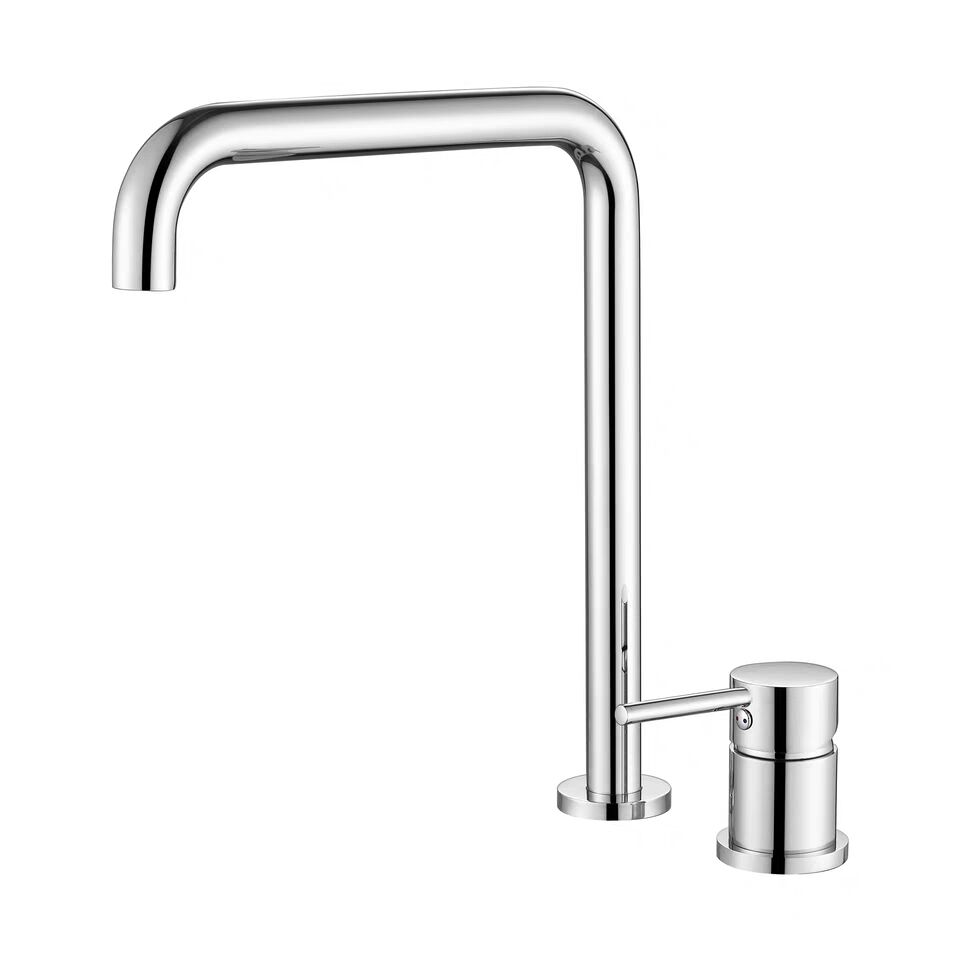 Grifo de lavabo encastrado monomando alto para pica cromado - Serie Guadalope