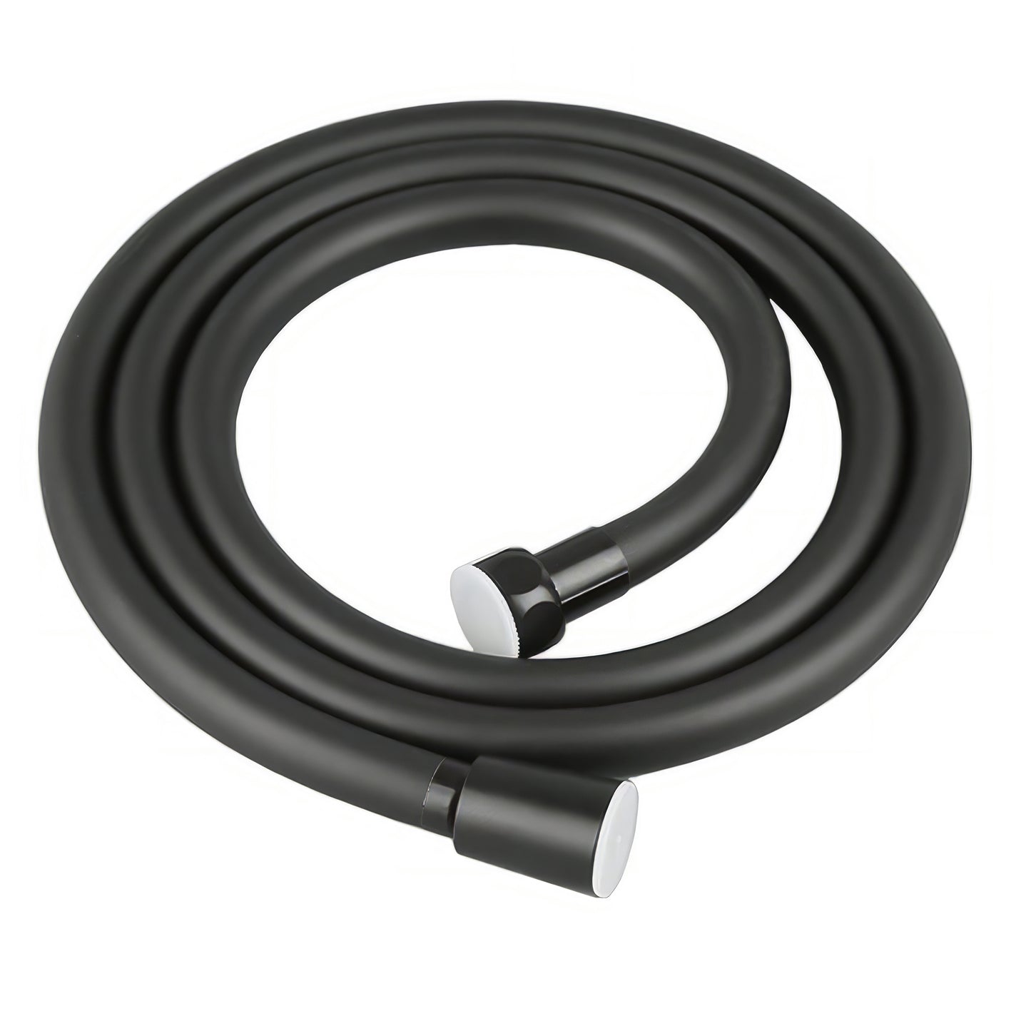 Flexo de ducha en PVC en negro mate 100cm con rosca 1/2