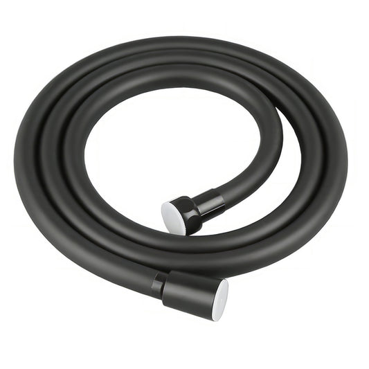 Flexo de ducha en PVC en negro mate 100cm con rosca 1/2