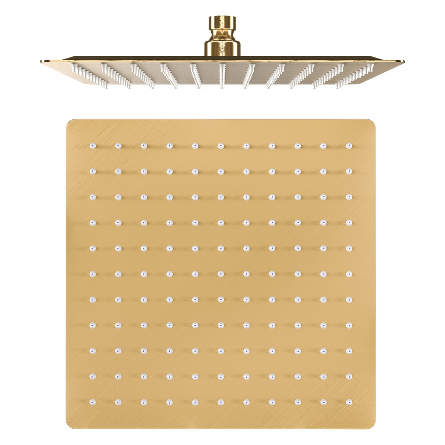 Rociador cuadrado 25cm acero inox dorado cepillado