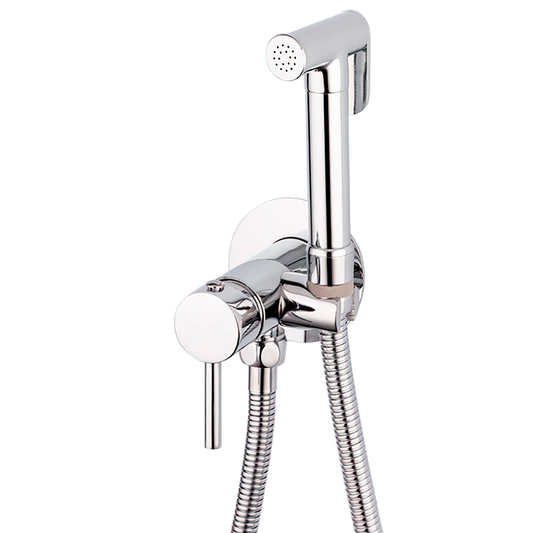 Grifo de bidet empotrado redondo cromado - Serie Guadiana