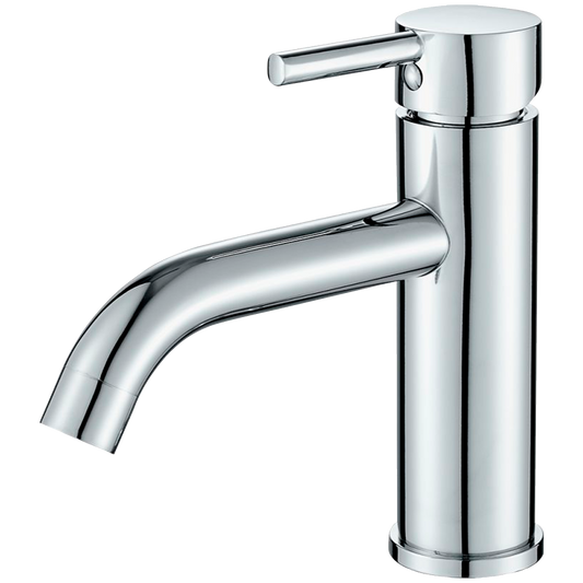 Grifo de lavabo monomando redondo cromado - Serie Jabalon