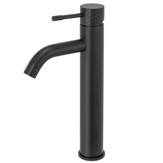 Grifo de lavabo alto monomando acabado maneta luxury negro mate - Serie Oda