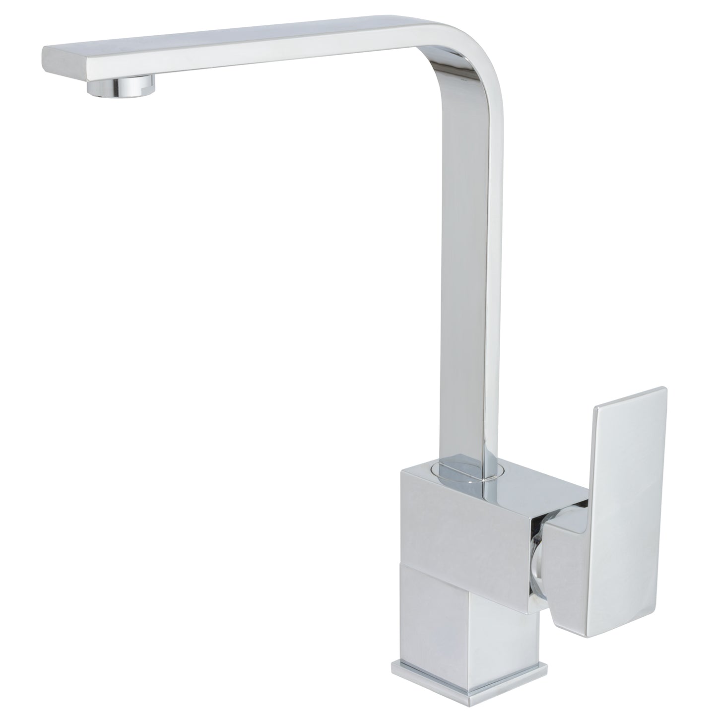Grifo de cocina giratorio cuadrado monomando cromado - Serie Lor