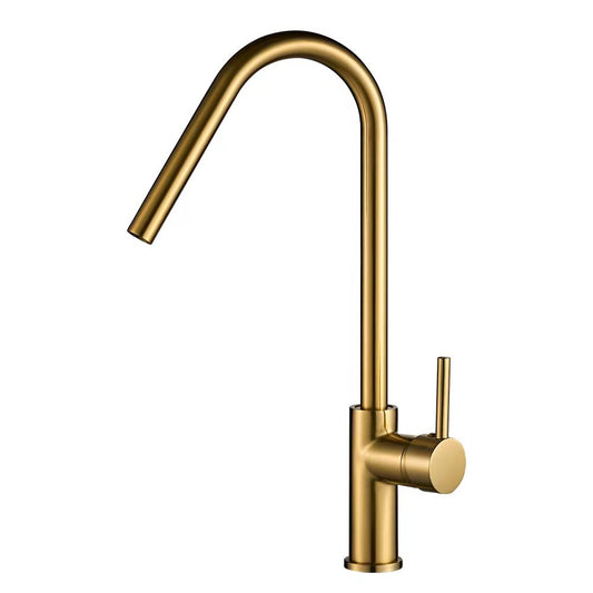 Grifo de cocina monomando dorado cepillado - Serie Misuri