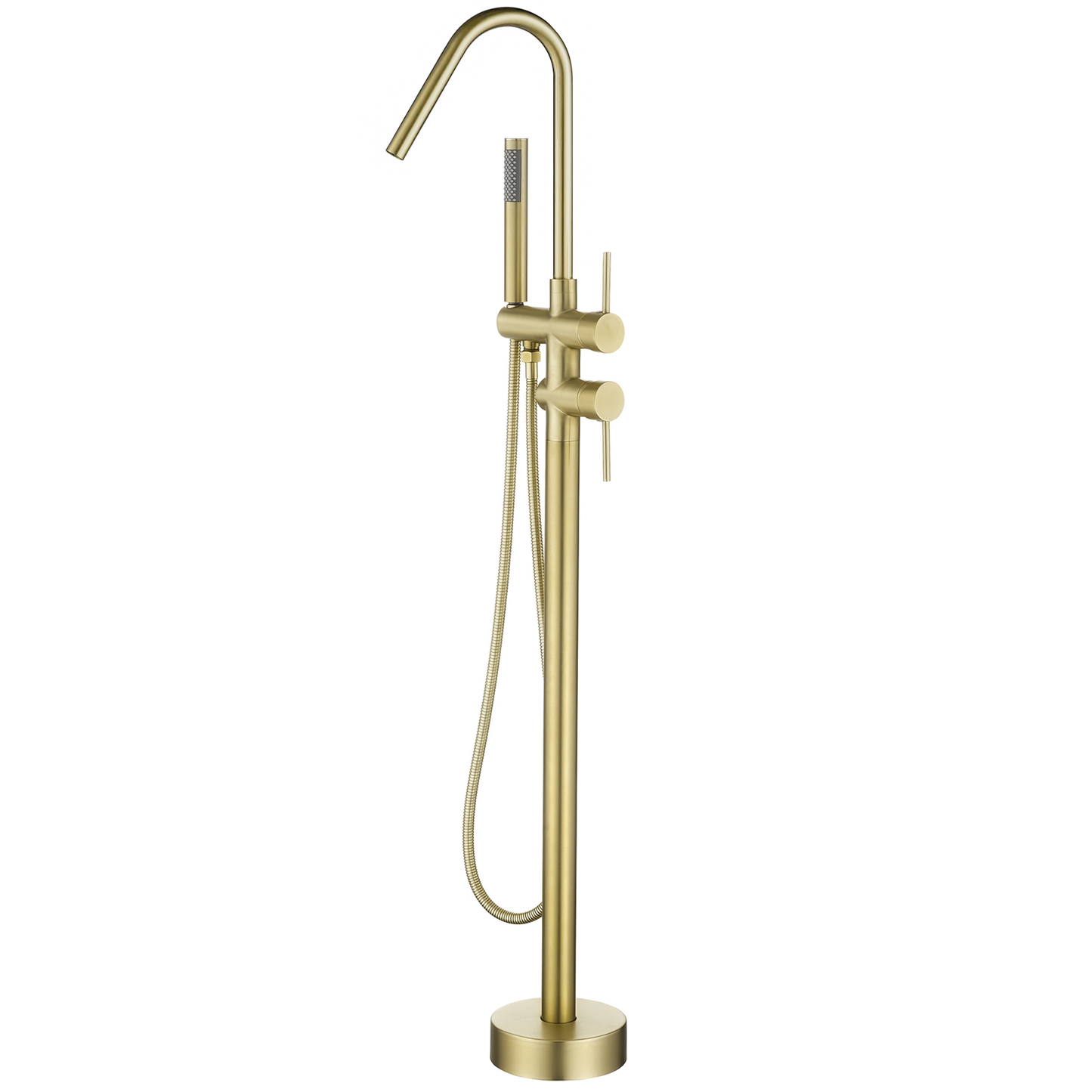 Grifo de bañera exenta redondo oro mate con protección PVD - Serie Misuri