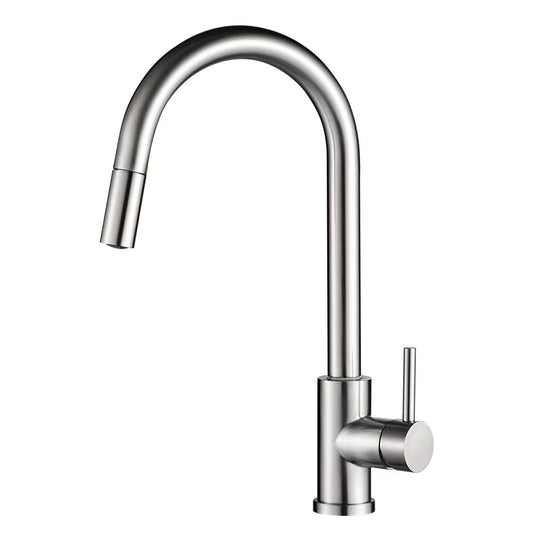 Grifo de cocina acero cepillado monomando extraíble - Serie Parana