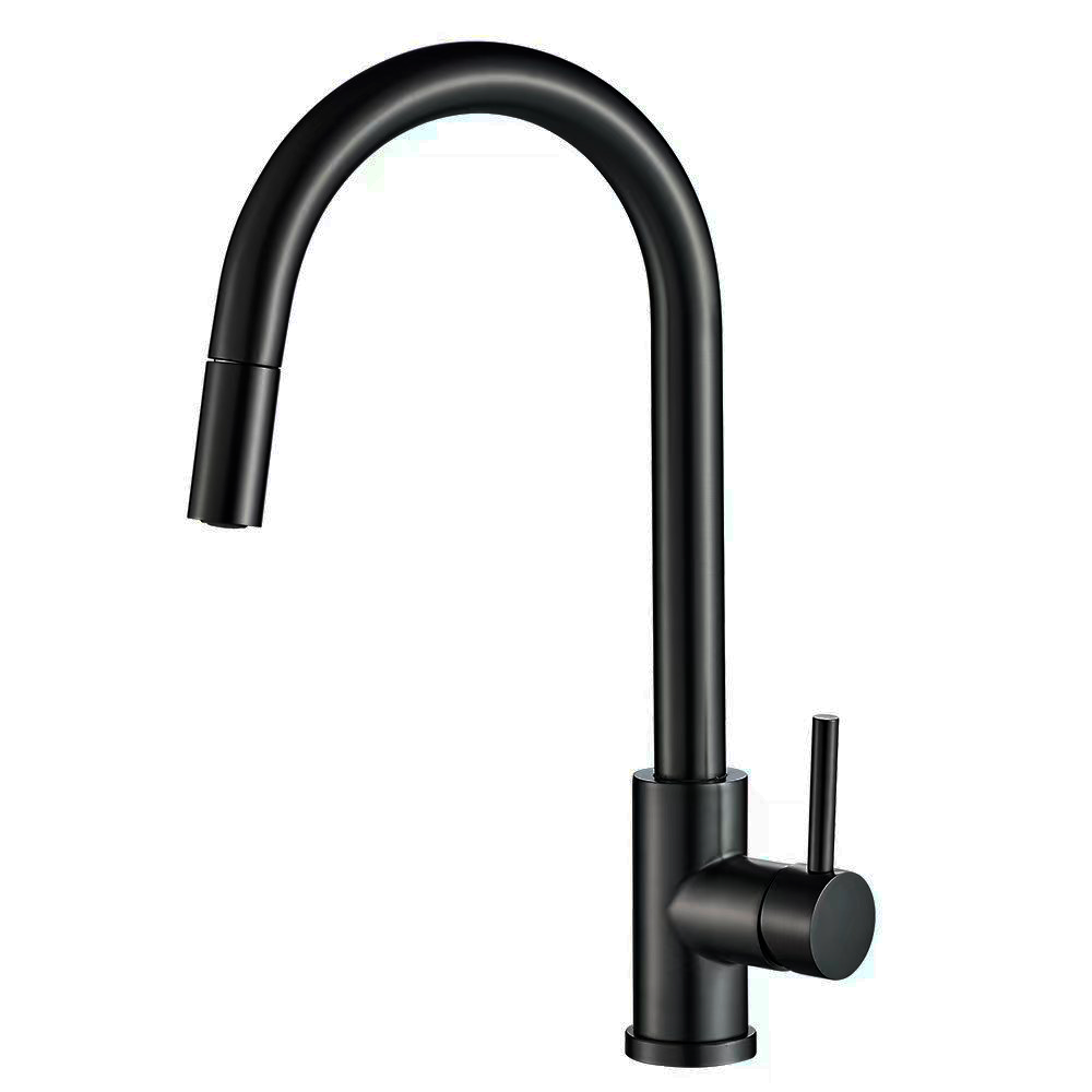 Grifo de cocina negro mate monomando extraíble - Serie Parana