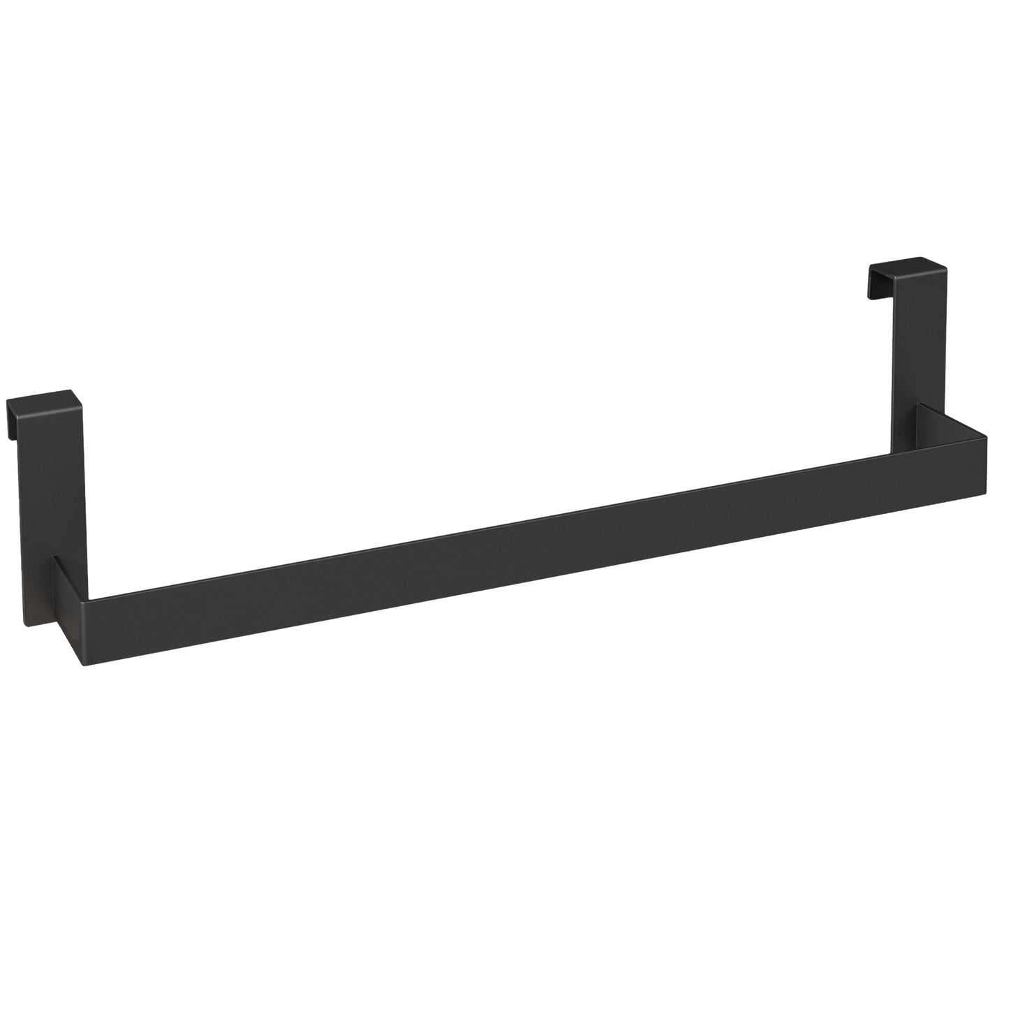 Toallero para colgar en mueble cuadrado en negro mate para baño