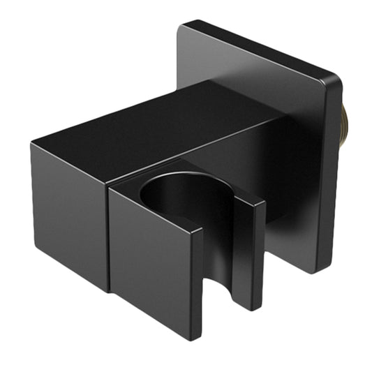 Soporte alcachofa de mano cuadrado inclinable negro mate