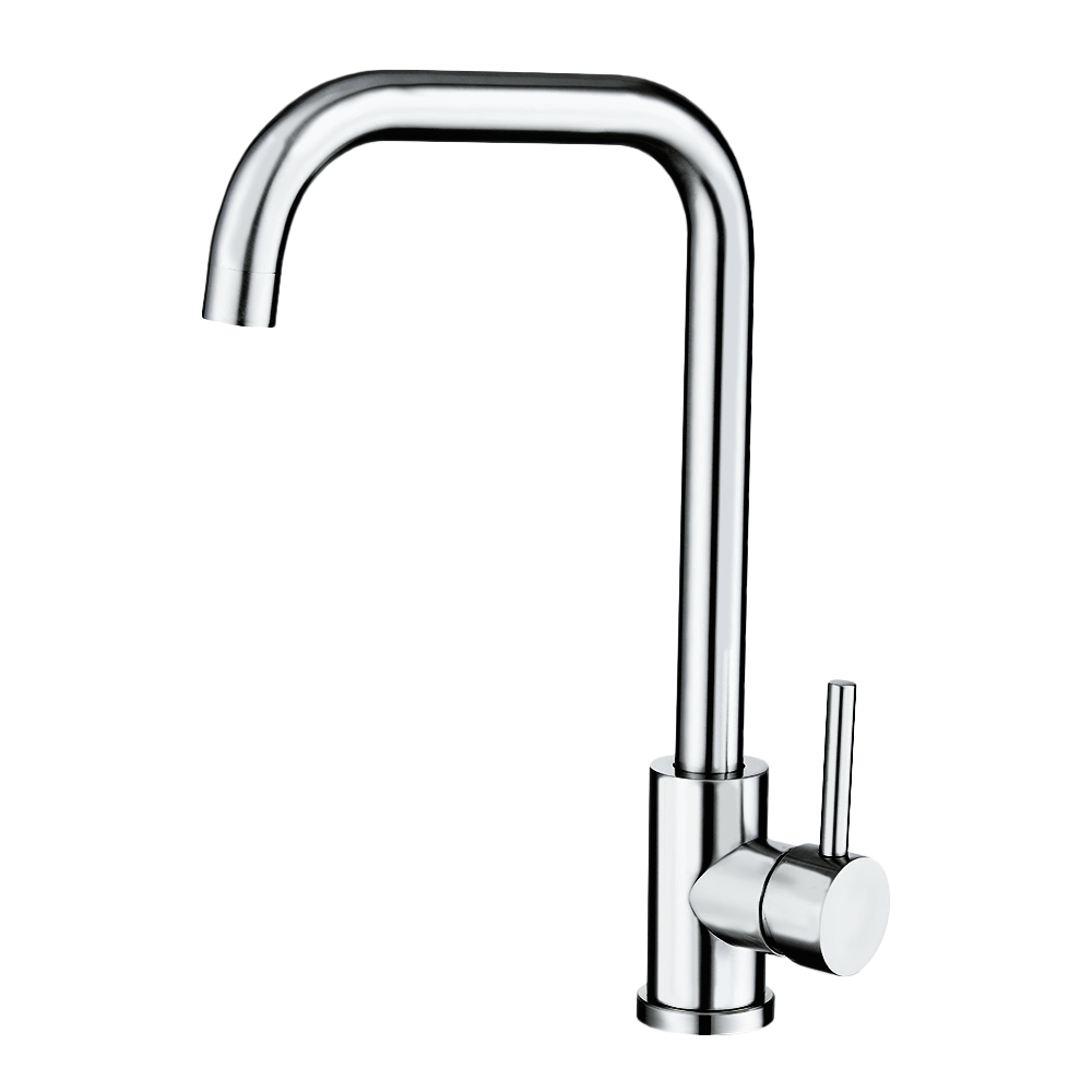 Grifo de cocina caño en C monomando giratorio cromado - Serie Zancara