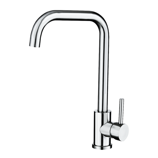 Grifo de cocina caño en C monomando giratorio cromado - Serie Zancara